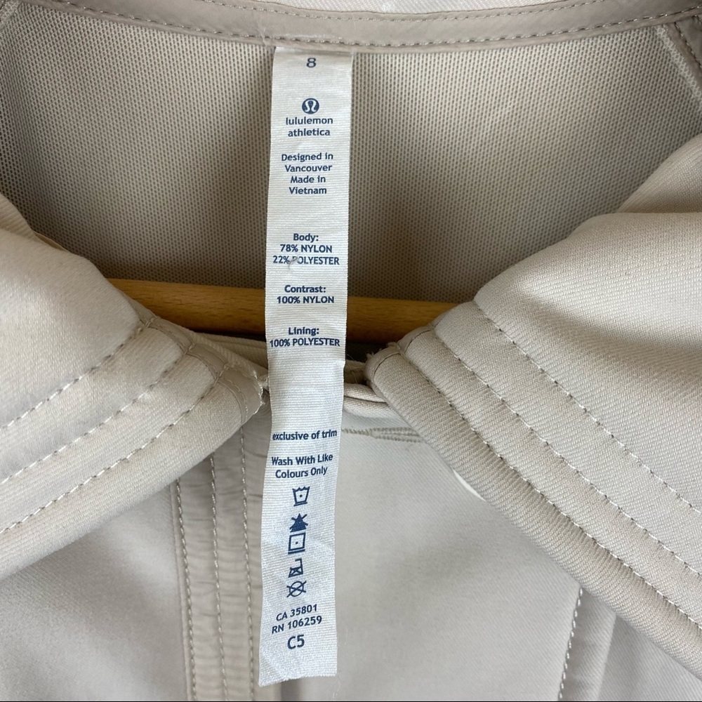 🌟 Host Pick 🌟 Lululemon Coco Softshell Cashew Size 8 - Picture 5 of 10